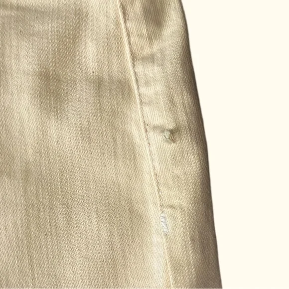 PAIGE Nellie Wide Leg Culotte Jeans in Light Yellow Size 27 - Picture 11 of 16